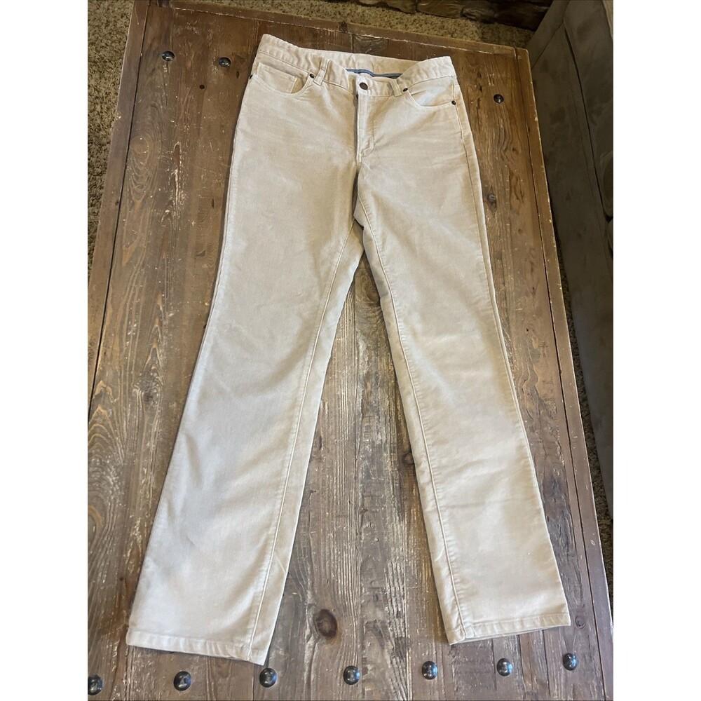 LL Bean Corduroy Pants Womens 6 Favorite Fit Beige Tan Classic Outdoor Preppy